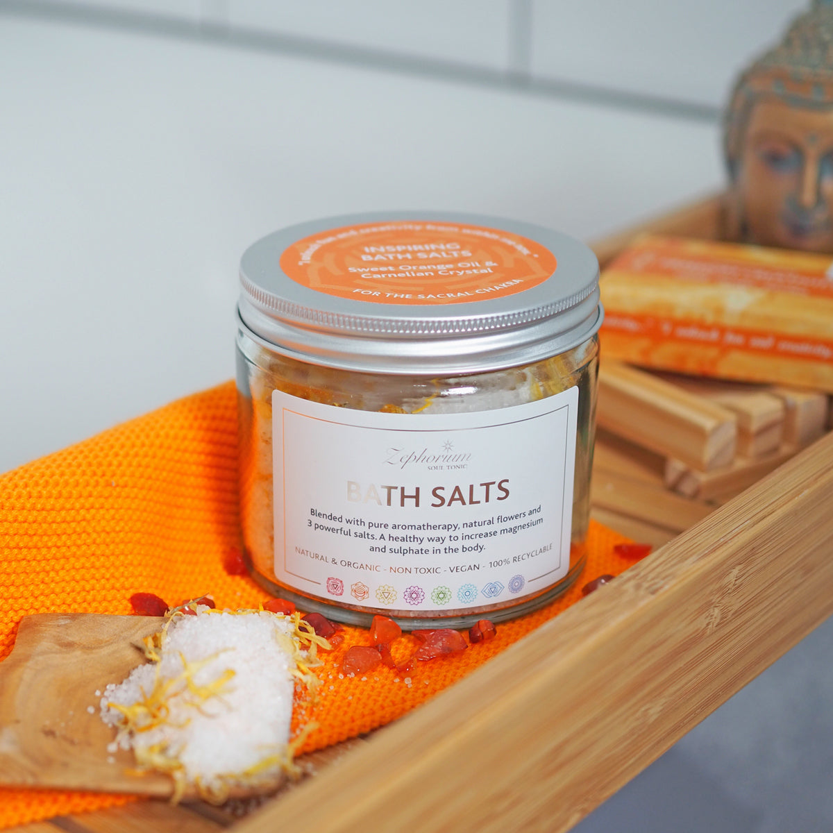 Inspiring Aromatherapy Bath Salts with Sweet Orange Oil