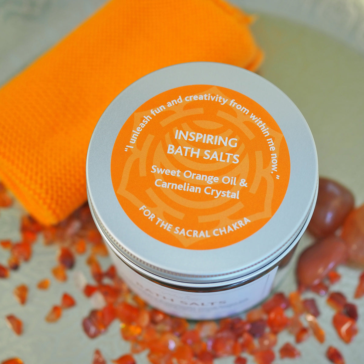 Inspiring Aromatherapy Bath Salts with Sweet Orange Oil