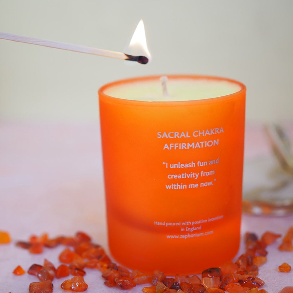 Freedom & Creativity with Sweet Orange Affirmation Candle
