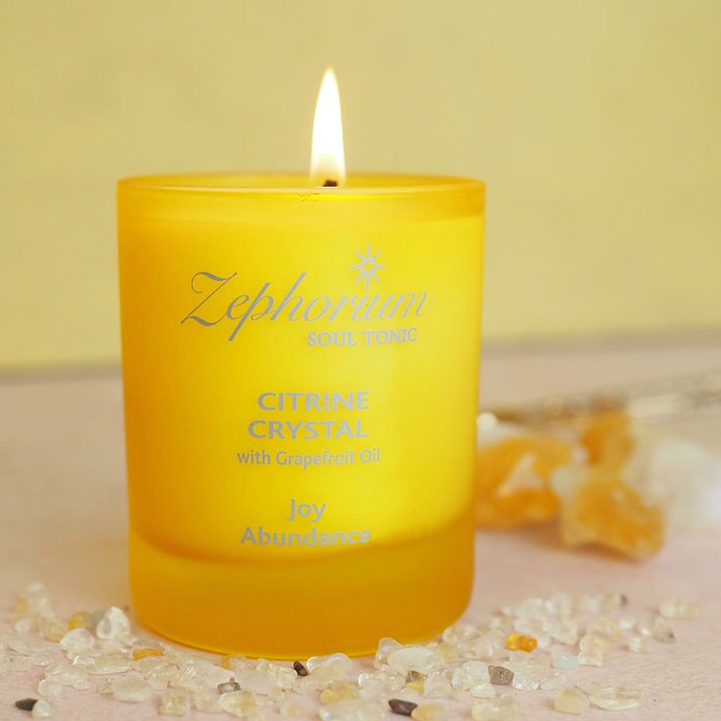 Joy & Abundance with Grapefruit Oil Affirmation Candle