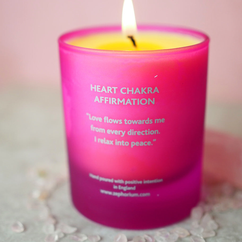 Love & Surrender with Rose Oil Affirmation Candle