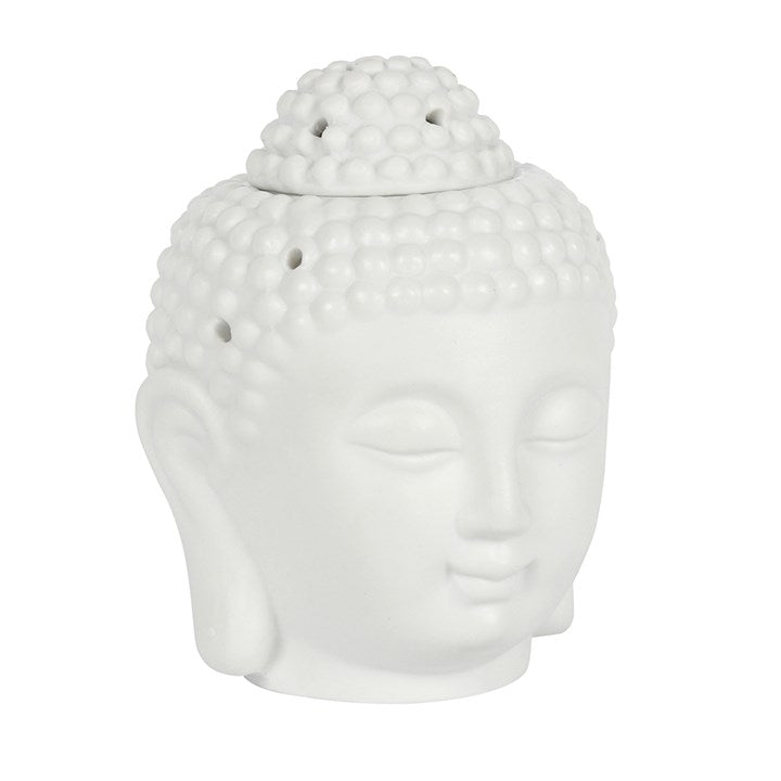 WHITE BUDDHA HEAD OIL BURNER