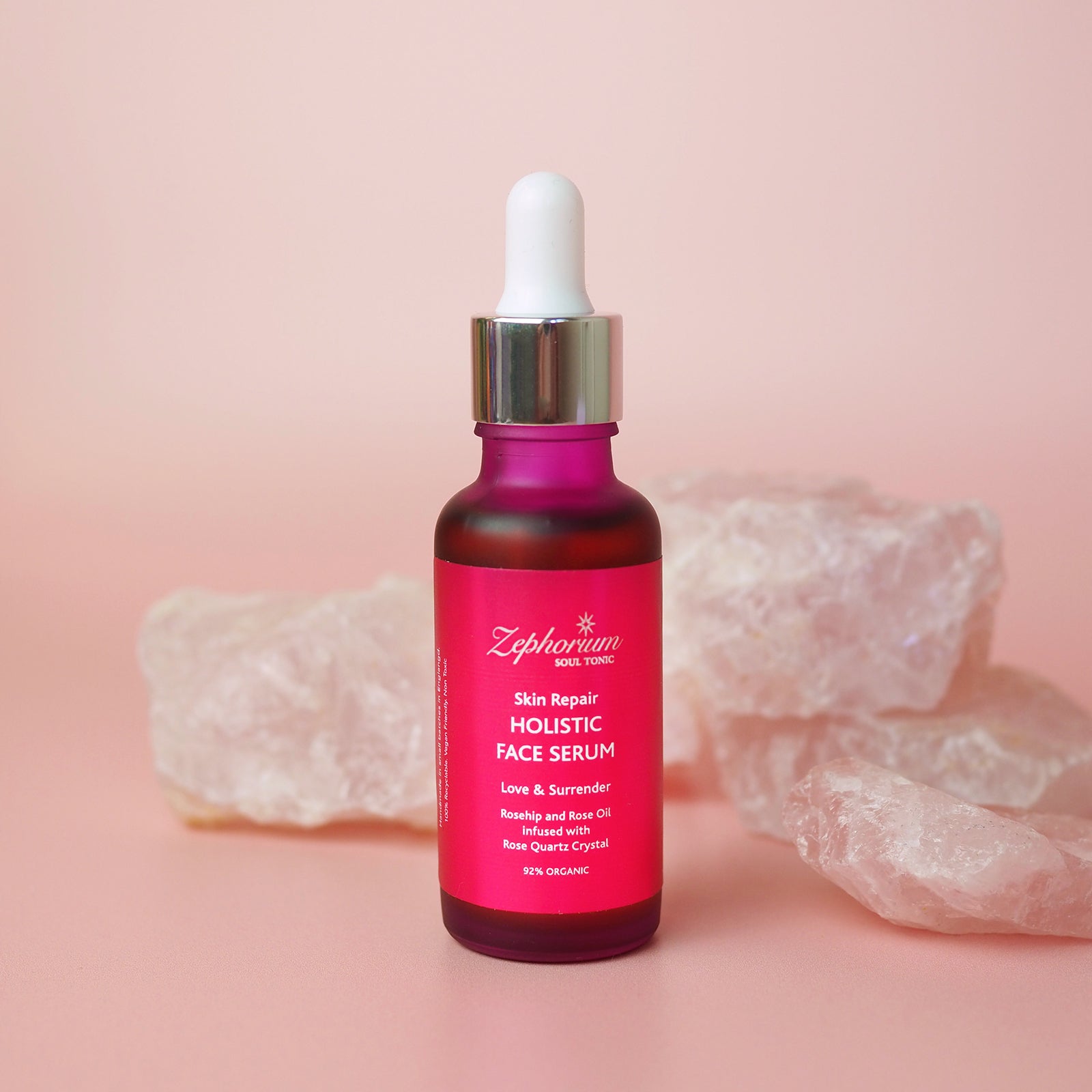 Skin Repair Face Serum with Rosehip and Rose Quartz