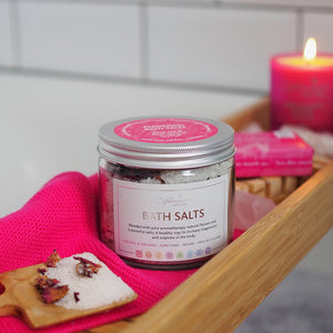 Pampering Aromatherapy Bath Salts with Rose Oil