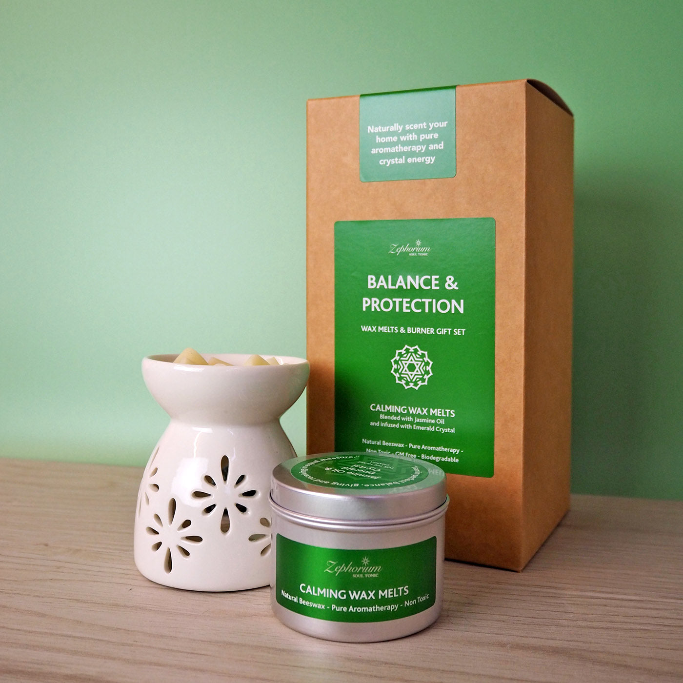 Calming Jasmine Wax Melts and Burner Gift Set