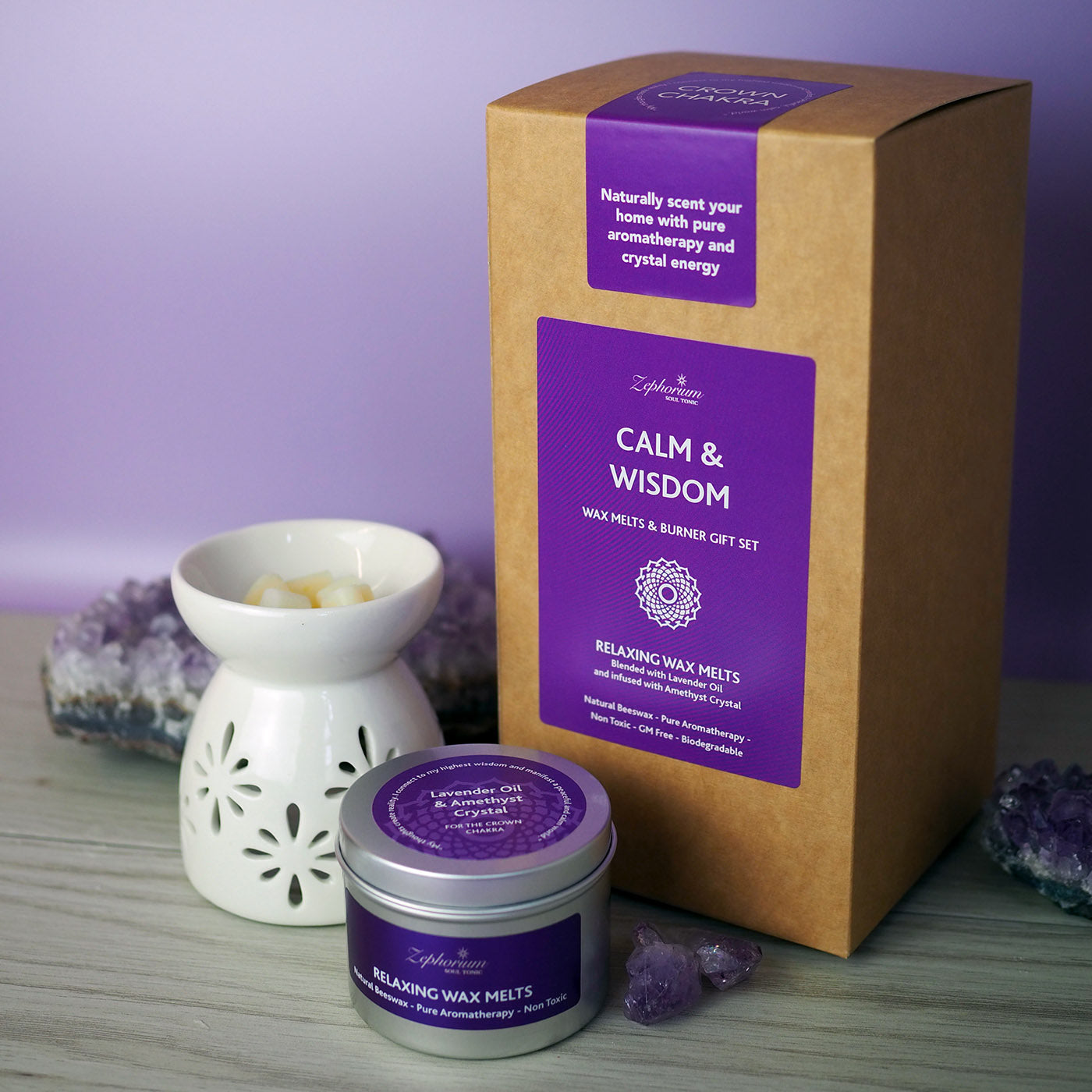 Relaxing Lavender Wax Melts and Burner Gift Set