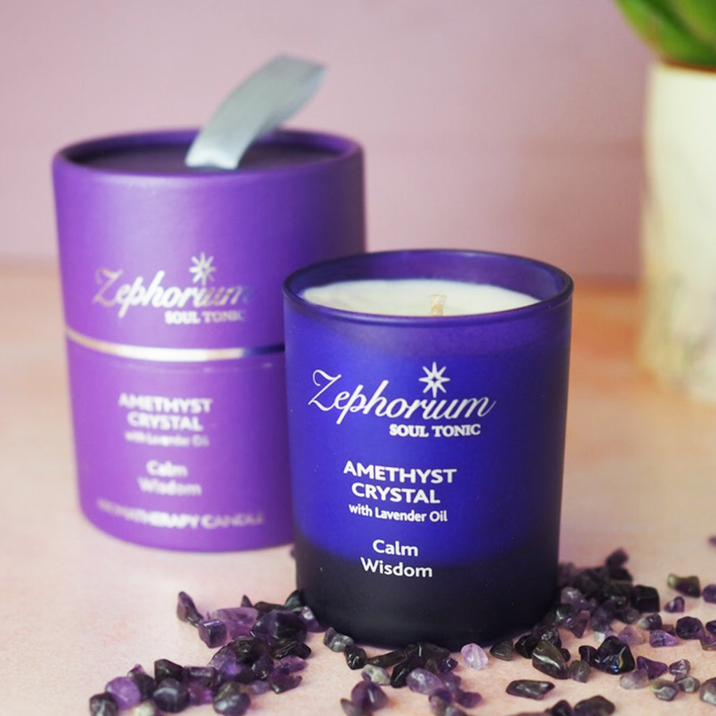 Calm & Wisdom with Lavender Oil Affirmation Candle