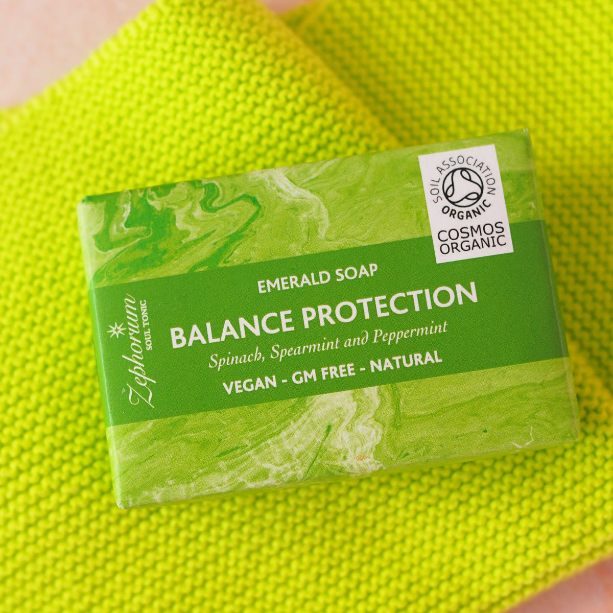 Balance & Protection Organic Aromatherapy Soap - Spinach and Spearmint