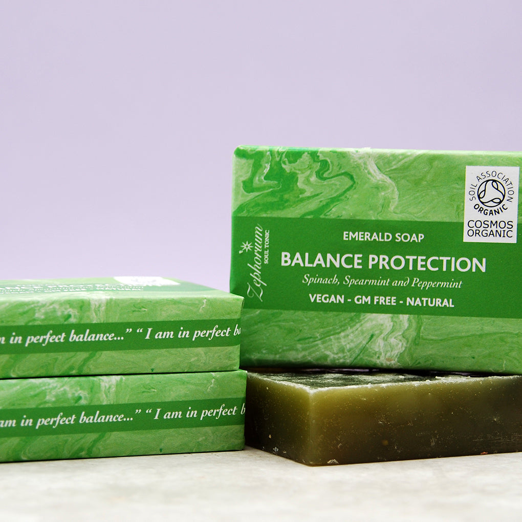 Balance & Protection Organic Aromatherapy Soap - Spinach and Spearmint