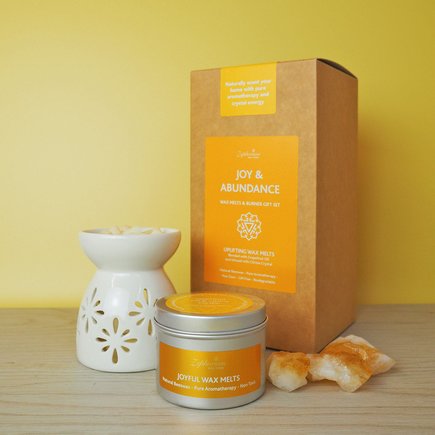 Uplifting Grapefruit Wax Melts and Burner Gift Set