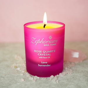 Love & Surrender with Rose Oil Affirmation Candle